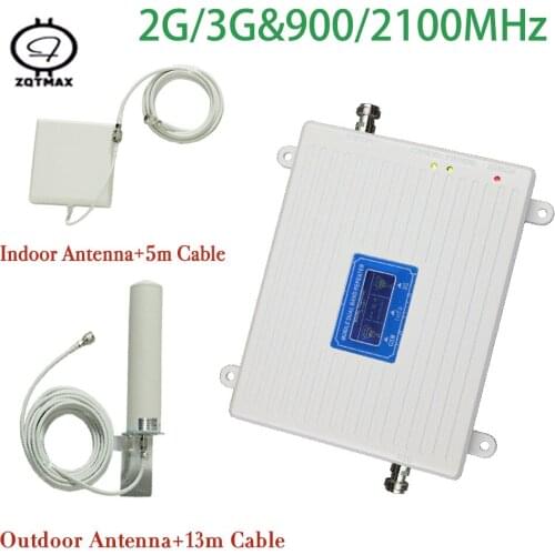 ZQTMAX amplifier gsm 2g 3g repeater Cellular Data mobile phone signal booster UMTS Data Amplifier with antenna accessories