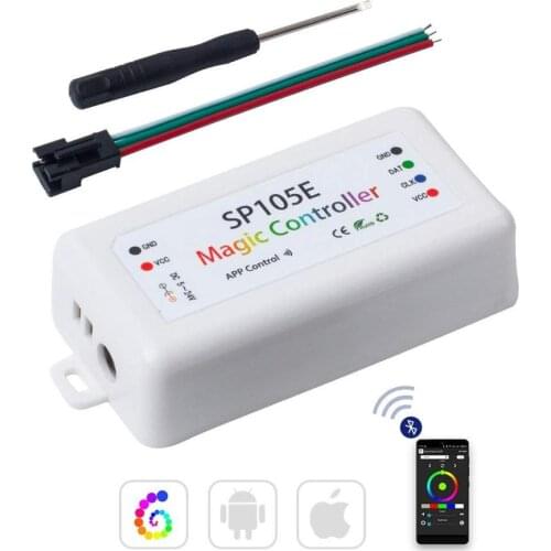 WS2811 WS2812B APA102 SK6812 Bluetooth-compatible APP Control DC5-24V SP105e Magic Controller