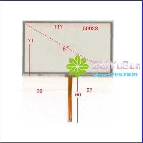 ZhiYuSun wholesale 050038 117mm*71mm Compatible 5inchTouch Screen for GPS GLASS compatible USE gps touch glass 10PCS/LOT