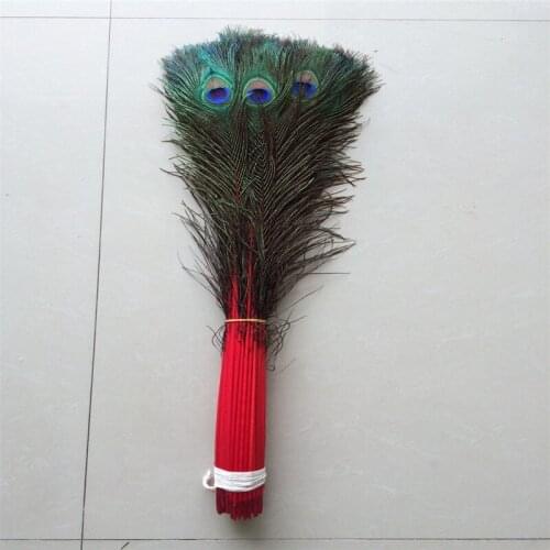 100pcs/lot Natural Red Peacock Feathers 70-80 Cm/28-32 Inch Jewelry Christmas Wedding for Accessories DIY Feathers for Crafts