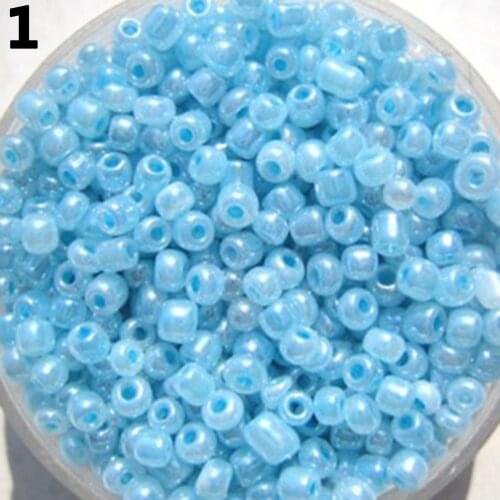 1200 Pcs 2mm Round Glass Loose Spacer Beads DIY Jewelry Finding Craft Making Kit