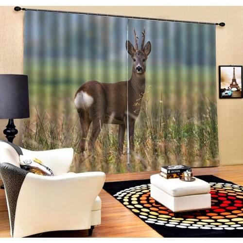 3D Window Curtain Luxury living room decorate Cortina landscape animal curtains