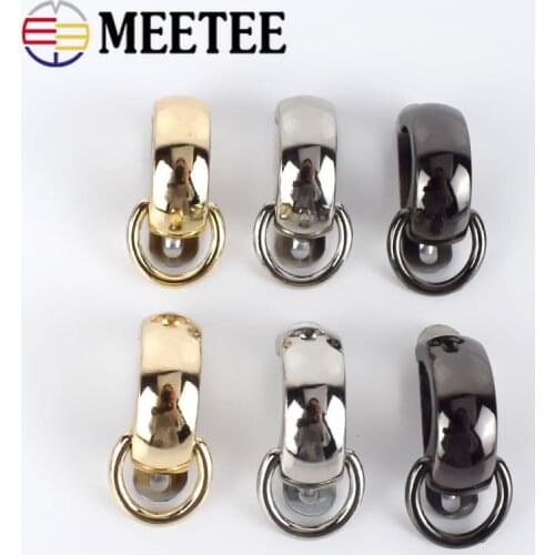 5/10/20pcs 16mm Metal Bag Chain Hanger Buckle Backpack Screw Arch Bridge Shoulder Strap Hook DIY Luggage Hardware Accessories