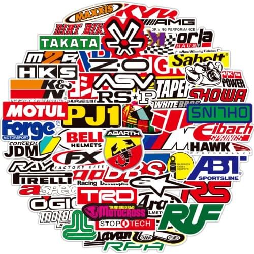 100 pieces of various logo graffiti stickers luggage laptop waterproof without adhesive stickers