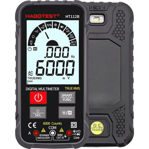 New Generation HT112B Digital Multimeter 600V Intelligent Digital Multimeter AC DC Voltmeter Ammeter Ohmmeter Test
