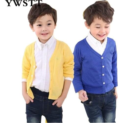 Kids Spring Wear Cotton Sweater 2019 New Children Baby Kids Girl Boy Knitted Sweater Cardigan Tops Outfit Colorful Sweater