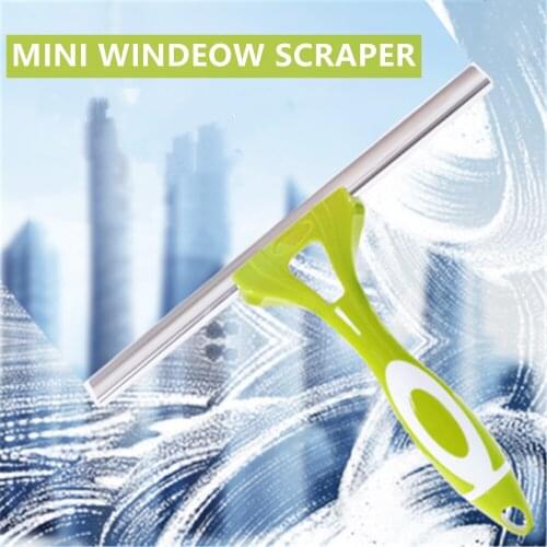 2PCS Mini Glass Wiper Window Squeegee Car Windshield Scraper Bathroom Shower Wipers Home Mirror Cleaning Brush With Hanging Hole