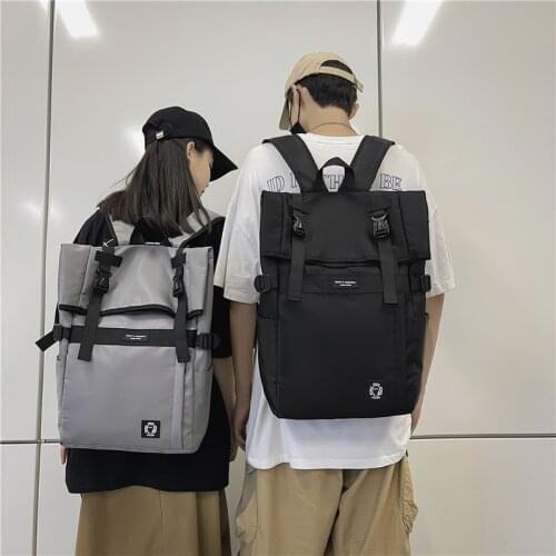 Cool Backpack College Men Student School Bags Waterproof Female Buckle Women Travel Fashion Unisex Boy For Teenage Girls