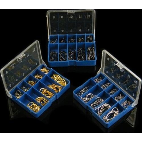 3-12# 100pcs carp fishing hook Coating High Carbon Stainless Steel Barbed for bass pike Pack with Retail Original Box