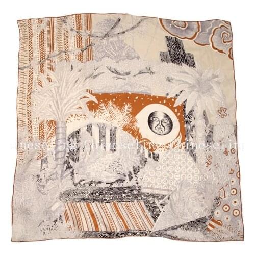 Square 130cm sIik & Cashmere scarf Shawl SICAE-10111