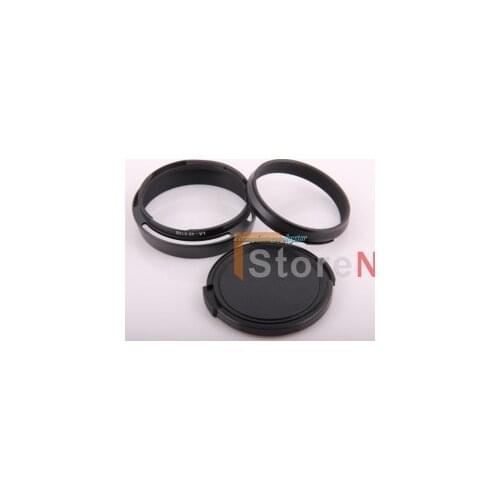 LA-49 X100 Lens Hood Adapter Ring + 58mm Lens cap cover For FUJIFILM Fuji X100 X100s Black
