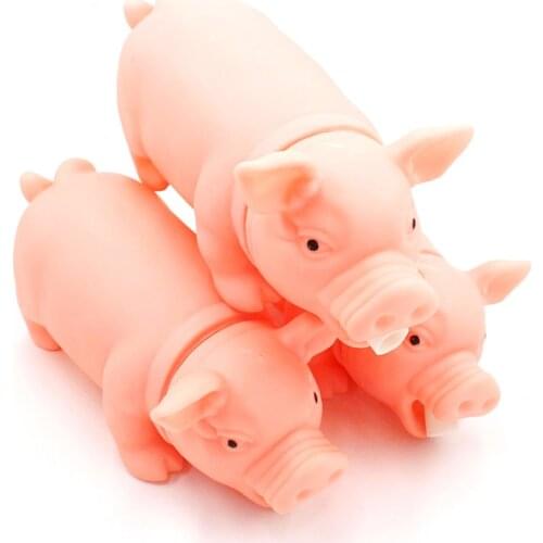 Cute Dog Toys Screaming Rubber Pig Pet Toys Squeak Squeaker Dog Chew Pet Gift Home Decorations Puppy Toy