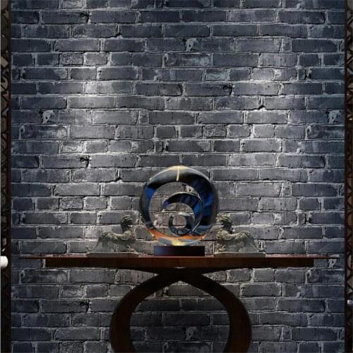 Beibehang wallpaper Retro Brick Green Brick Wallpaper 3D Antique Brick Modern Chinese Restaurant Clothing 3d Wallpaper for walls