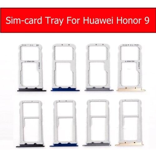 Genuine Memory Card &SIM Card Tray For Huawei Honor 9 STF-AL00 AL10 L09 SIM &Micro SD Card Slot Reader Adapter Replacement parts
