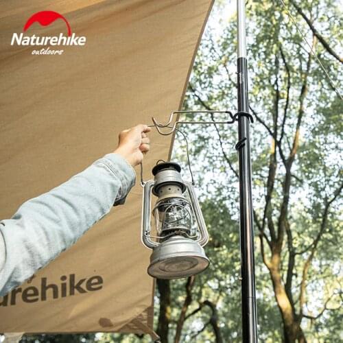 Naturehike Tent Pole Hanging Hook Portable Non-slip Canopy Clip Lamp Holder Cup Bracket 3-Style Ultralight Stainless Steel Tool