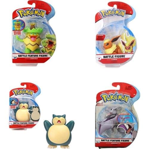 Pokemon WCT Pet Collection Pikachu Squirtle Bulbasaur Charmander Vulpix Eevee Abra Litten Anime Figures Dolls Model Toys