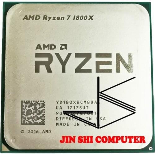 AMD Ryzen 7 1800X R7 1800X 3.6 GHz Eight-Core Sixteen-Thread CPU Processor L3=16M 95W YD180XBCM88AE Socket AM4