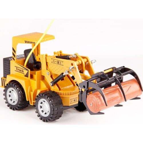 1:24 Wireless Remote Control Rc Truck road roller Toys 5 CH Simulation RC timbersaw Toy RC Engineering Car Gift for Children