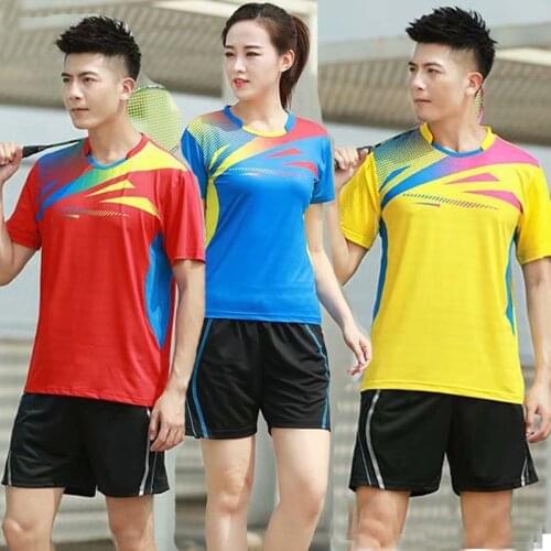 New Badminton shirts Men/Women , sport shirt Tennis shirts , table tennis t-shirt,Quick dry sports training tennis t-shirts 1822