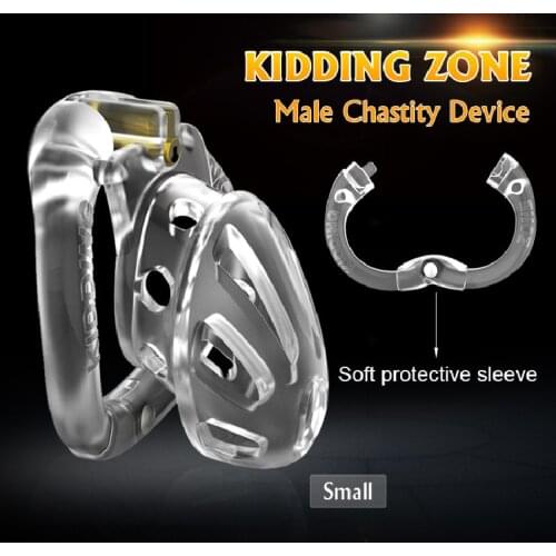 KIDDING ZONE 2020 New Arrival Openable Ring Design Male Chastity Device Penis Ring Vent Hole Cock Cage Sex Toys