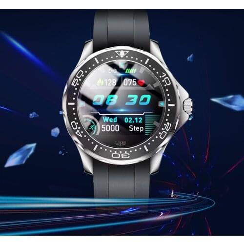 LIGE 2021 New Smart Watch Mens Sports Fashion Heart Rate Blood Pressure Sleep Fitness Tracker Smartwatch Pedometer Smart Watch
