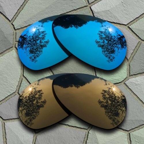 Sky Blue&Bronze Copper Sunglasses Polarized Replacement Lenses for Oakley Crosshair S