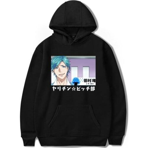 Japanese Anime Yarichin b Club Hoodies Aesthetics Man/Woman Sweatshirt Unisex Fashion Tops Pullover Harajuku Oversized Clothing