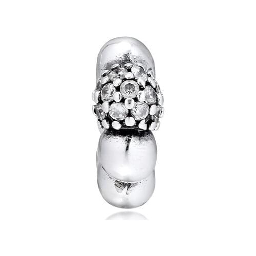 Charms 925 Original Fit Pandora Bracelets Sterling Silver Polished & Pave Spacer Charm Beads for Jewelry Making Women Berloque