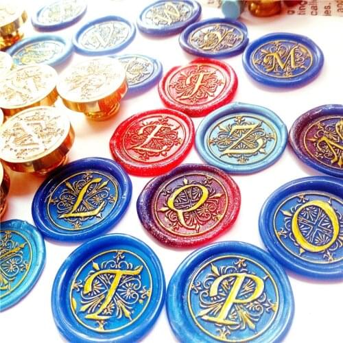 Vintage Wax Stamp Copper head Curlicue 26 Letters DIY Scrapbooking sealing stamp wedding/invitation/26 Alphabets gift seal