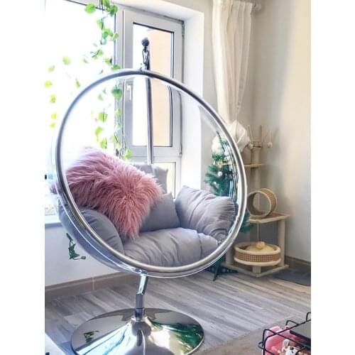 Indoor Bedroom Princess Ins Bed & Breakfast Home Balcony Single Transparent Space Glass Glider swing chair