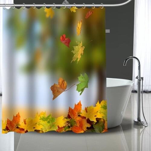Custom Maple leaves Shower Curtain Modern Fabric Bath Curtains Home Decor Curtains More Size