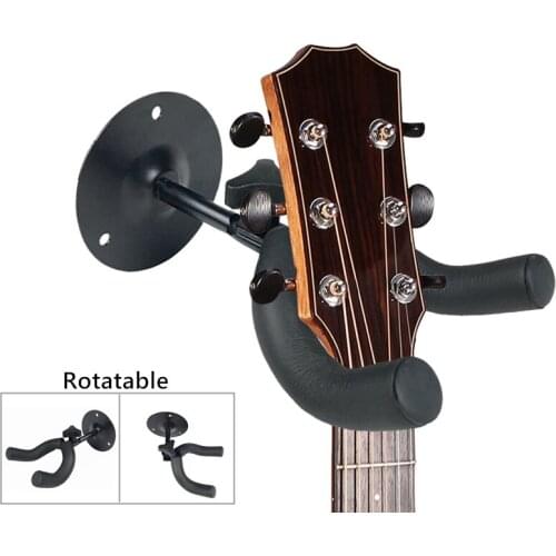 1Pc Guitar Hanger Wall Mount Holder Anti-slip Bass Hook Ukulele Stand Rack Violin Display Instruments Holder
