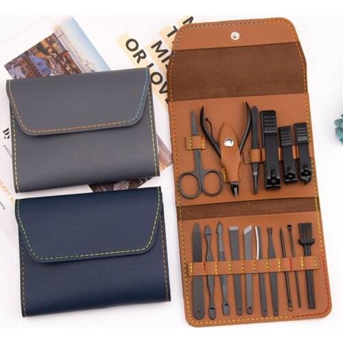 16pcs/set Stainless Steel Nail Clippers Set High Quality Beauty Manicure Set Nail Clippers Gift Portable Nail Care Tool Kit