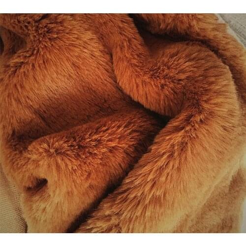 160cm x 100cm high quality synthetic rex rabbit fur plush fabric long hair 15mm DIY clothing cloth material