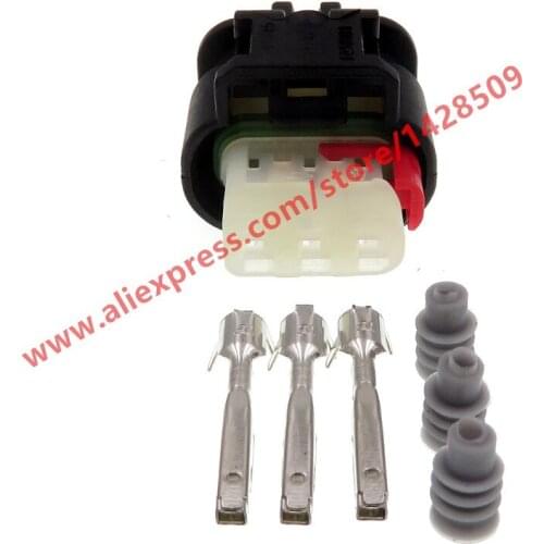 20 Sets 3 Pin Automotive Engine Sensor Plug Radar Connector Waterproof Cable Connectors For Toyota 1488991-6