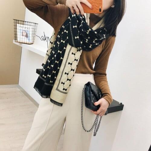 2021 Cashmere Scarf Women Fashion Shawls Wraps Pashmina Thick Scarves Winter Neck Wram Long Stoles Bandana Hijab Beach Blanket