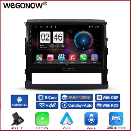 360 Panoramic Camera 6G+128G Android 10.0 Car DVD Player GPS WIFI Bluetooth 5.0 RDS Radio For Toyota Land Cruiser 200 2015-2018