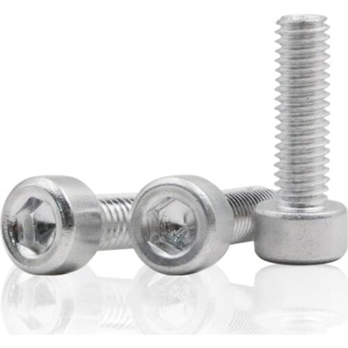 5pcs M8 M10 inner hexagon bolts circle column head screw cup bolt 6063 aluminum alloy optional 10mm-100mm length silver color