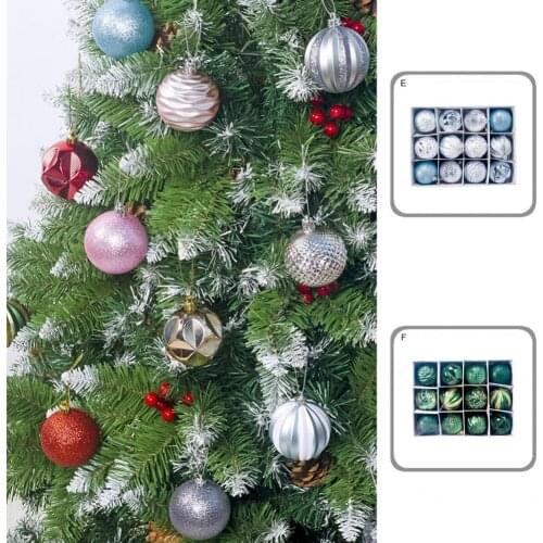 5 Styles 1 Box Great Xmas Tree Glitter Balls Decor Portable Glitter Ball Long Lasting for Office