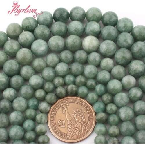 6.8.10mm Round Ball Green Burma Jades Spacer Loose Bead Stone Strand 15"For Necklace Bracelet DIY Jewelry Making Free Shipping