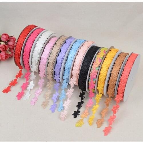 Satin Ribbon Embossing Butterfly 15mm High Quality DIY Wedding Clothing Sewing & Fabric Accessories BBXU-031