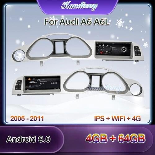 Kaudiony 8.8" Android 9.0 Car Radio Automotivo For Audi A6 A6L Car Multimedia Player Auto GPS Navigation 4G Stereo BT 2005-2011