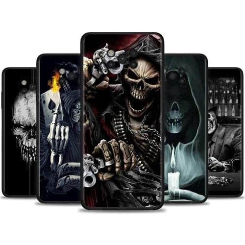 Grim Reaper Skull Pattern For Xiaomi F3 X3 GT Poco X3 NFC M3 Pro F1 Para for MI Note 10 Pro Case For Xiaomi CC9 Pro A3 A2 Lite