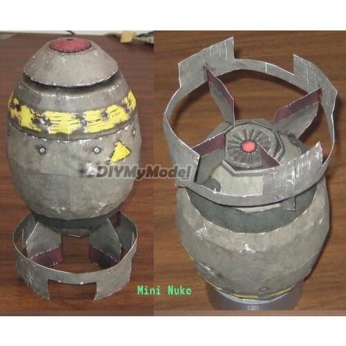 DIYMyModeI 25cm Missile Bomb Atomic and Hydrogen Bombs 3D Paper Model DIY Radiation Small Miniature Bombs Homemade for Kids