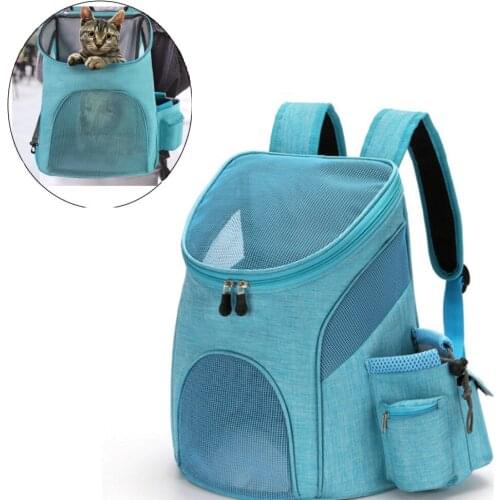 Outdoor Pet Travel Backpack Foldable Cat Carrier And Dog Pet Box Supplies Travel Mesh Nylon Breathable Pet Carrying Front Bag