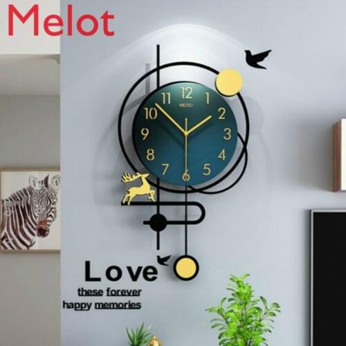 European Fashion Personality Affordable Luxury Wall Clock Home Creative Modern and Simple Living Room Wall-Mounted Clock