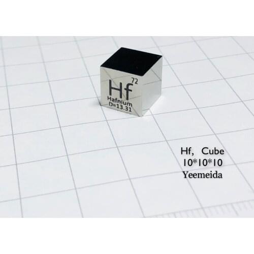 Hafnium Hf Cube metal Polished Element Collection Silicon Target Science Experiment 10x10x10mm Hf for Research and Development