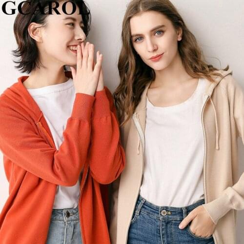Женские кардиганы с капюшоном GCAROL China At AliExpress