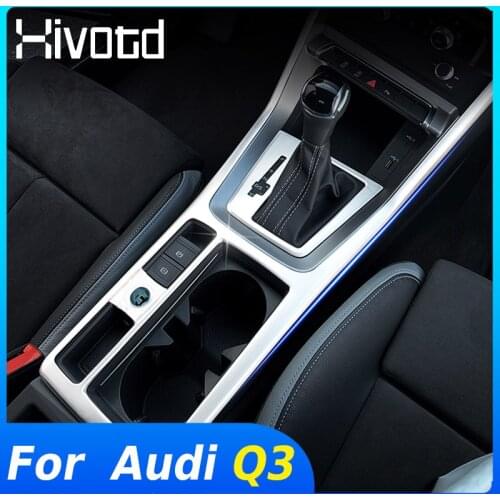 Hivotd For Audi Q3 F3 2020 2019 Car Center Console Panel Decoration Trim Gearshift Cover Strip Sticker Interior Accessories
