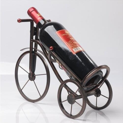 Creative Wrought Iron Metal Tricycle Wine Rack Decoration Home Living Room Table Wine Cabinet Decoration Display Gift